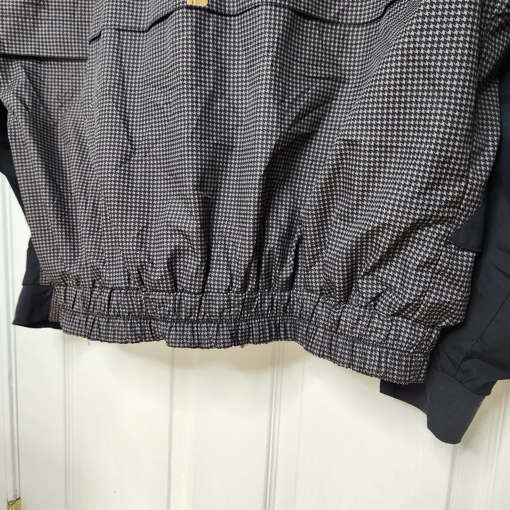 Men's DryJoys By FootJoy Houndstooth Black Beige Rain Golf Jacket Size Large - Picture 12 of 14